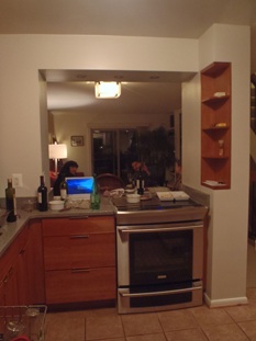 view of new kitchen opening