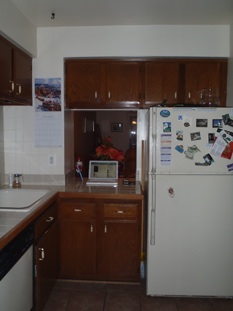 view of original kitchen opening
